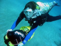 whoo whoo! scooter diving is great!!! maui, hawaii. by Todd Meadows 